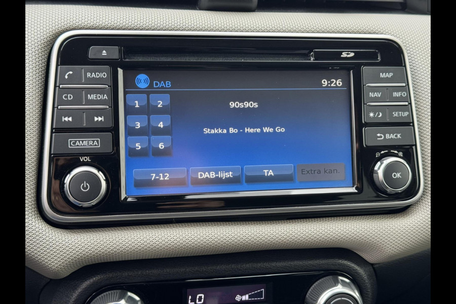 Nissan Micra 0.9 IG-T N-Connecta Cruise control Climate control Navigatie DAB Bleutooth Parkeersensor
