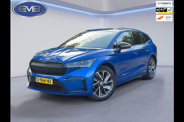 Škoda ENYAQ iV 80 SPORTLINE,panoramadak, achteruitrijcamera,race bleu,vele opties, 1e eigenaar,Nederlandse auto met nap