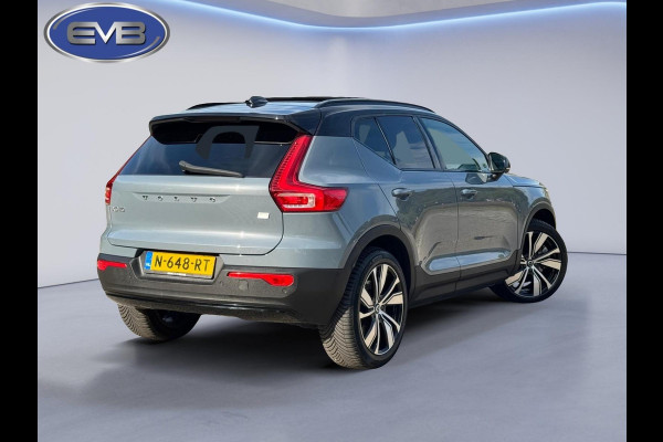 Volvo XC40 Recharge Pro, panoramadak, 360 camera, 20 inch, stoelverwarming,vele opties, 1e eigenaar, nl auto met nap