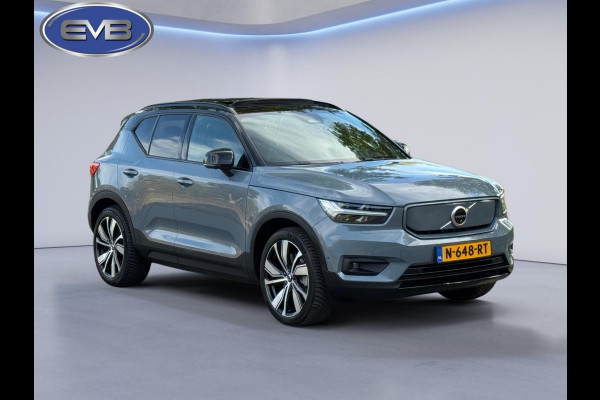 Volvo XC40 Recharge Pro, panoramadak, 360 camera, 20 inch, stoelverwarming,vele opties, 1e eigenaar, nl auto met nap