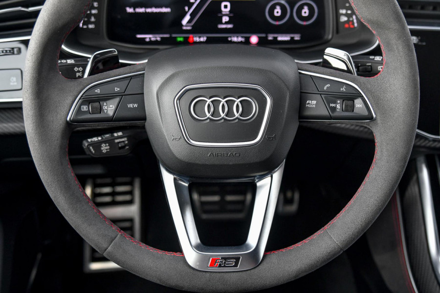 Audi Q8 4.0 TFSI RS Q8 quattro. Maxton, Pano, Softcl, Carbon, Alcantara hemel, 4W sturing, Koeling, Leder Design, Trekh, HUD, 360!