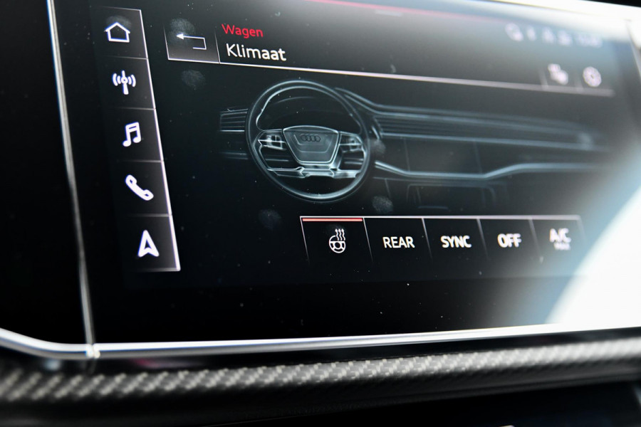 Audi Q8 4.0 TFSI RS Q8 quattro. Maxton, Pano, Softcl, Carbon, Alcantara hemel, 4W sturing, Koeling, Leder Design, Trekh, HUD, 360!