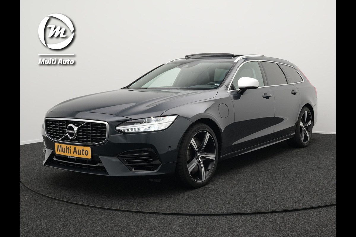 Volvo V90 T8 AWD R-Design Plug In Hybrid 394pk PHEV | Panodak | Adaptive Cruise | Harman Kardon | Alcantara Sportstoelen | Parkassist | Apple Carplay | 19"L.M | Pilot Assist |