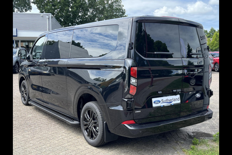 Ford Transit Custom 320 2.5 PHEV L2H1 Black Platinum DC Prijs is excl. BTW EN BPM | Ford Voorraad | SCI | Dubbele cabine Snoeks leder | Full led | Dubbele zij-schuifdeur | Direct uit voorraad leverbaar! | Full options