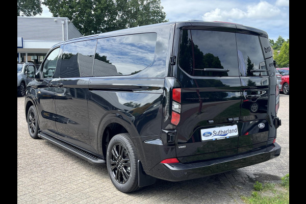 Ford Transit Custom 320 2.5 PHEV L2H1 Black Platinum DC Prijs is excl. BTW EN BPM | Ford Voorraad | SCI | Dubbele cabine Snoeks leder | Full led | Dubbele zij-schuifdeur | Direct uit voorraad leverbaar! | Full options