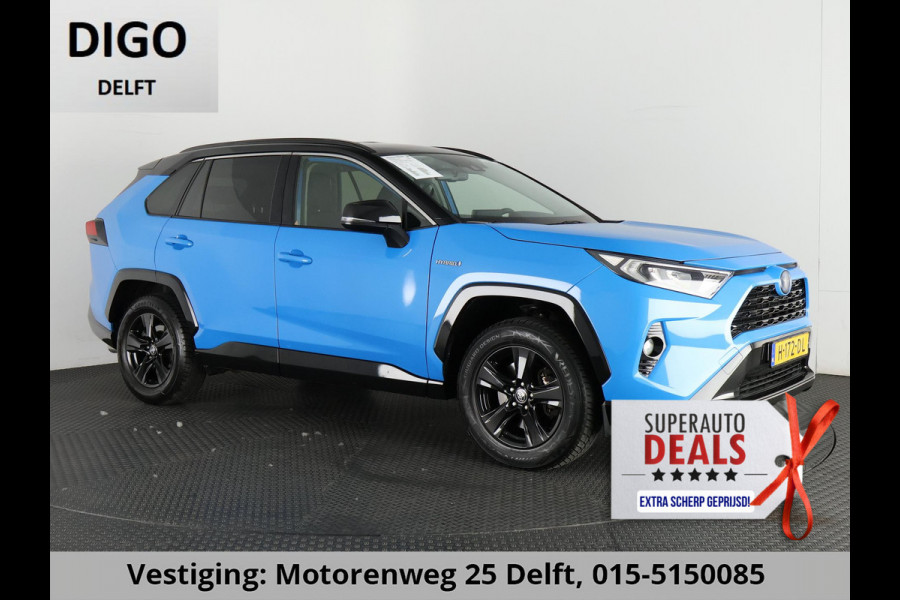 Toyota RAV4 2.5 HYBRID BI-TONE PACK AUTOMAAT GARANTIE 2030* TREKHAAK. ALARM.CYAAN BITONE METALLIC!
