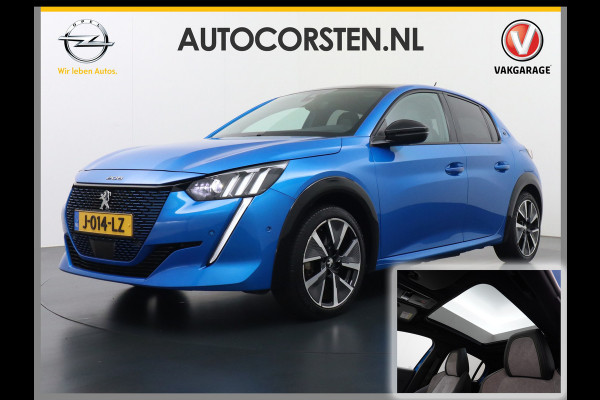 Peugeot e-208 EV GT 350 50kWh Panormadak Adap.Cruise 360°Camera Navi Ecc Stoelverwarming Apple Carplay Android Auto DAB+ Lane Assist Keyless Led Pdc 1e Eigenaar Origineel Nederlandse Auto