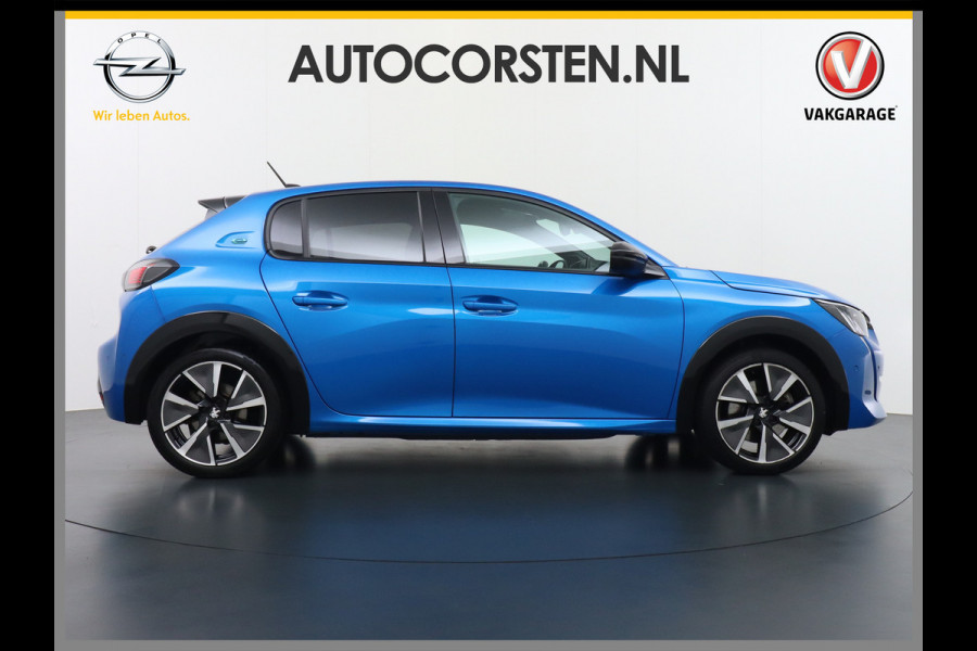 Peugeot e-208 EV GT 350 50kWh Panormadak Adap.Cruise 360°Camera Navi Ecc Stoelverwarming Apple Carplay Android Auto DAB+ Lane Assist Keyless Led Pdc 1e Eigenaar Origineel Nederlandse Auto