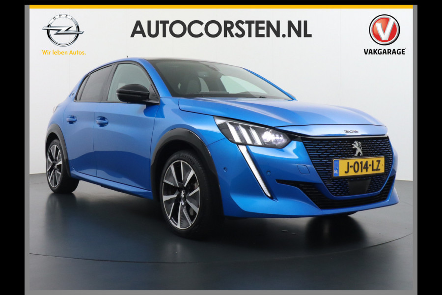 Peugeot e-208 EV GT 350 50kWh Panormadak Adap.Cruise 360°Camera Navi Ecc Stoelverwarming Apple Carplay Android Auto DAB+ Lane Assist Keyless Led Pdc 1e Eigenaar Origineel Nederlandse Auto