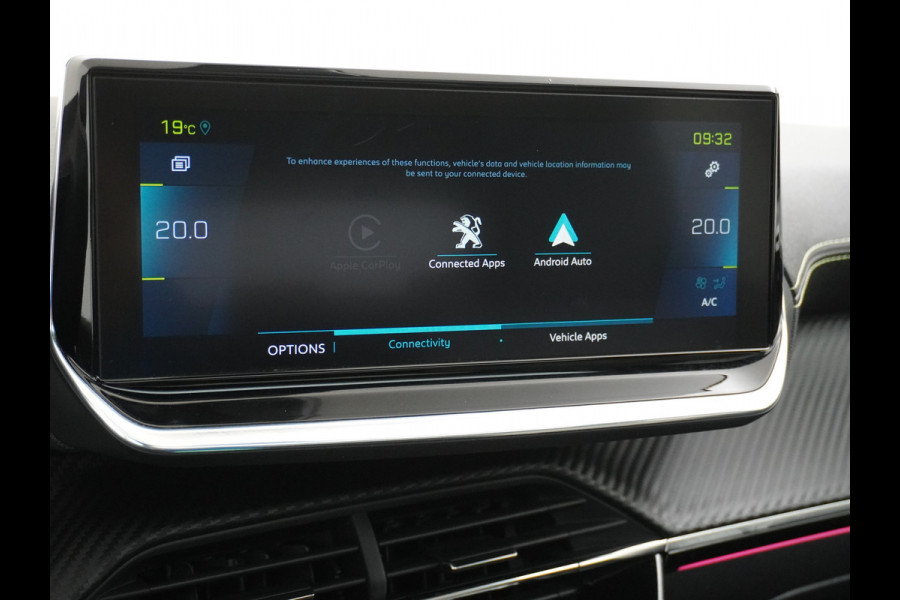 Peugeot e-208 EV GT 350 50kWh Panormadak Adap.Cruise 360°Camera Navi Ecc Stoelverwarming Apple Carplay Android Auto DAB+ Lane Assist Keyless Led Pdc 1e Eigenaar Origineel Nederlandse Auto