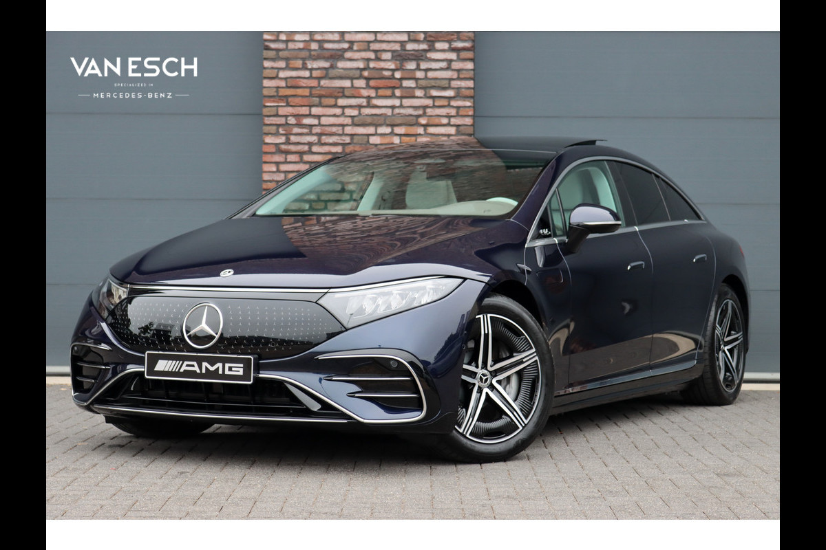 Mercedes-Benz EQS 450+ AMG Line 118 kWh | Hyperscreen | Luchtvering | Achterasbesturing | Distronic | Burmester | Memory | Keyless Go | Warmtepomp | Elek. Zitplaatsen Achter |