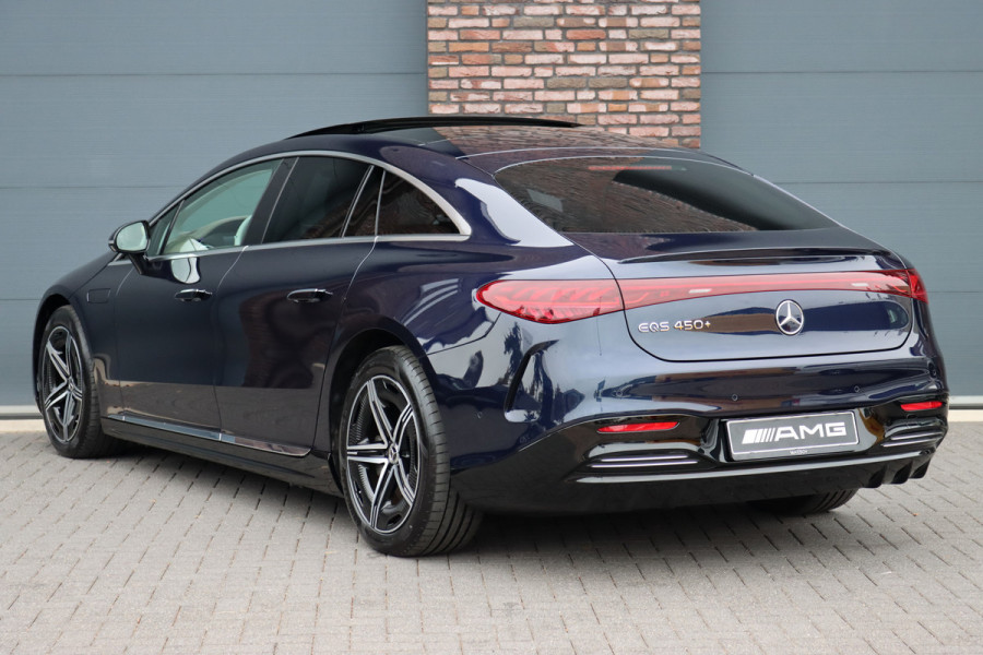Mercedes-Benz EQS 450+ AMG Line 118 kWh | Hyperscreen | Luchtvering | Achterasbesturing | Distronic | Burmester | Memory | Keyless Go | Warmtepomp | Elek. Zitplaatsen Achter |