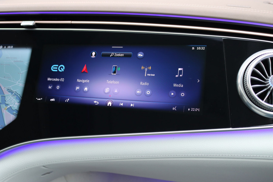 Mercedes-Benz EQS 450+ AMG Line 118 kWh | Hyperscreen | Luchtvering | Achterasbesturing | Distronic | Burmester | Memory | Keyless Go | Warmtepomp | Elek. Zitplaatsen Achter |
