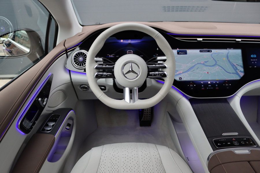 Mercedes-Benz EQS 450+ AMG Line 118 kWh | Hyperscreen | Luchtvering | Achterasbesturing | Distronic | Burmester | Memory | Keyless Go | Warmtepomp | Elek. Zitplaatsen Achter |