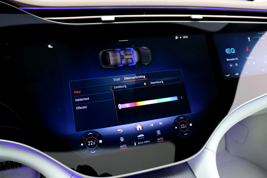 Mercedes-Benz EQS 450+ AMG Line 118 kWh | Hyperscreen | Luchtvering | Achterasbesturing | Distronic | Burmester | Memory | Keyless Go | Warmtepomp | Elek. Zitplaatsen Achter |