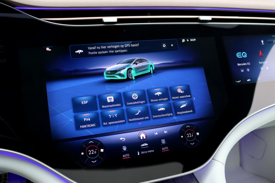 Mercedes-Benz EQS 450+ AMG Line 118 kWh | Hyperscreen | Luchtvering | Achterasbesturing | Distronic | Burmester | Memory | Keyless Go | Warmtepomp | Elek. Zitplaatsen Achter |