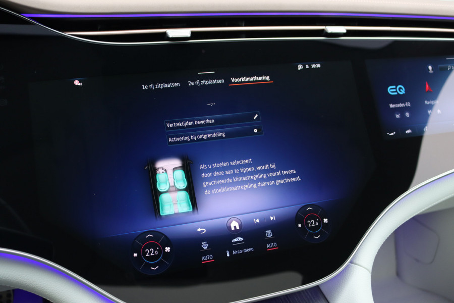 Mercedes-Benz EQS 450+ AMG Line 118 kWh | Hyperscreen | Luchtvering | Achterasbesturing | Distronic | Burmester | Memory | Keyless Go | Warmtepomp | Elek. Zitplaatsen Achter |