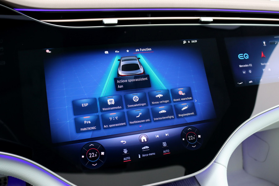 Mercedes-Benz EQS 450+ AMG Line 118 kWh | Hyperscreen | Luchtvering | Achterasbesturing | Distronic | Burmester | Memory | Keyless Go | Warmtepomp | Elek. Zitplaatsen Achter |