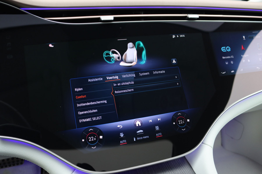 Mercedes-Benz EQS 450+ AMG Line 118 kWh | Hyperscreen | Luchtvering | Achterasbesturing | Distronic | Burmester | Memory | Keyless Go | Warmtepomp | Elek. Zitplaatsen Achter |
