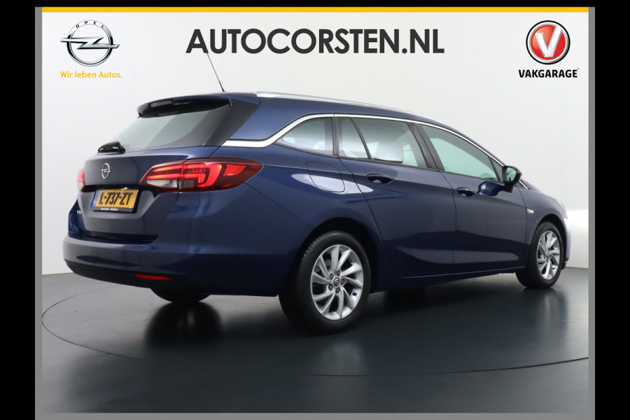 Opel Astra Sports Tourer 1.4T 145pk Navi Camera Lane-dep. Keyless 1/2Leer CruiseControl Led Bluetooth Pdc Apple/Android Aut.Verlichting Isofix Elek.Ramen Ecc Tel. Usb 16''LM Business Elegance