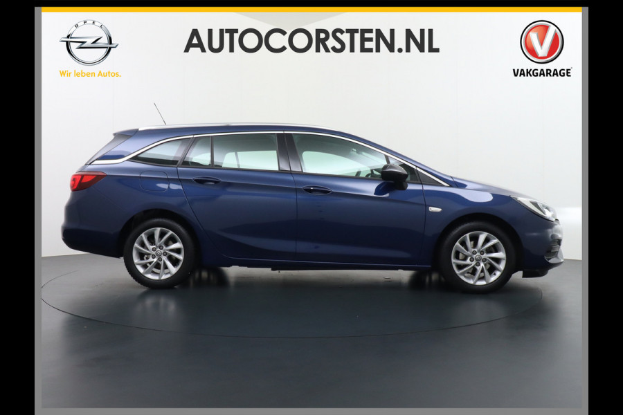Opel Astra Sports Tourer 1.4T 145pk Navi Camera Lane-dep. Keyless 1/2Leer CruiseControl Led Bluetooth Pdc Apple/Android Aut.Verlichting Isofix Elek.Ramen Ecc Tel. Usb 16''LM Business Elegance