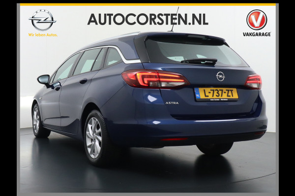 Opel Astra Sports Tourer 1.4T 145pk Navi Camera Lane-dep. Keyless 1/2Leer CruiseControl Led Bluetooth Pdc Apple/Android Aut.Verlichting Isofix Elek.Ramen Ecc Tel. Usb 16''LM Business Elegance