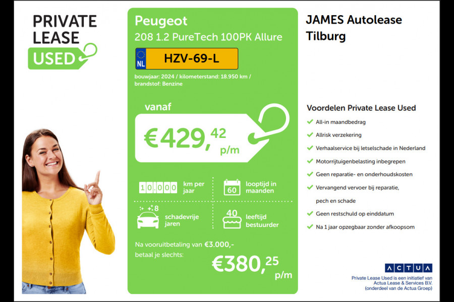 Peugeot 208 1.2 PureTech 100PK Allure AD-CRUISE | NAVI & CARPLAY | PRIVACY-GLASS