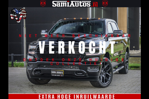 Dodge Ram 1500 Black Ops | Hemi 5.7 V8 4x4 | Panorama Dak | Night Edition | Alarm | Comfortabele Dubbele Cabine DC met Royale 5 Zitplaatsen | Alcantara / Leder | Alpine |