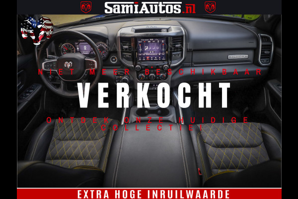 Dodge Ram 1500 Black Ops | Hemi 5.7 V8 4x4 | Panorama Dak | Night Edition | Alarm | Comfortabele Dubbele Cabine DC met Royale 5 Zitplaatsen | Alcantara / Leder | Alpine |