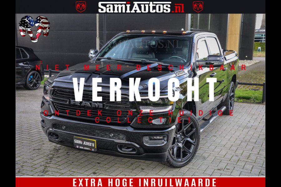 Dodge Ram 1500 Black Ops | Hemi 5.7 V8 4x4 | Panorama Dak | Night Edition | Alarm | Comfortabele Dubbele Cabine DC met Royale 5 Zitplaatsen | Alcantara / Leder | Alpine |
