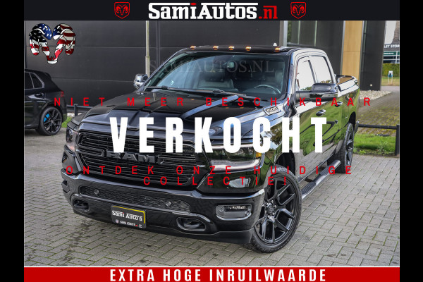 Dodge Ram 1500 Black Ops | Hemi 5.7 V8 4x4 | Panorama Dak | Night Edition | Alarm | Comfortabele Dubbele Cabine DC met Royale 5 Zitplaatsen | Alcantara / Leder | Alpine |