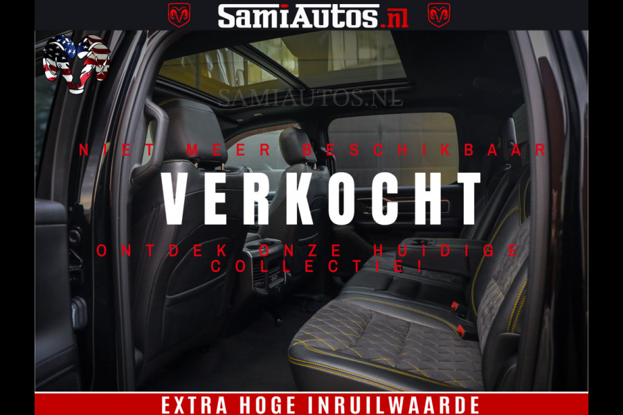 Dodge Ram 1500 Black Ops | Hemi 5.7 V8 4x4 | Panorama Dak | Night Edition | Alarm | Comfortabele Dubbele Cabine DC met Royale 5 Zitplaatsen | Alcantara / Leder | Alpine |