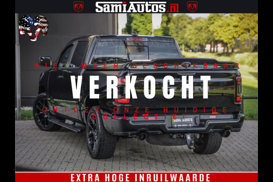 Dodge Ram 1500 Black Ops | Hemi 5.7 V8 4x4 | Panorama Dak | Night Edition | Alarm | Comfortabele Dubbele Cabine DC met Royale 5 Zitplaatsen | Alcantara / Leder | Alpine |