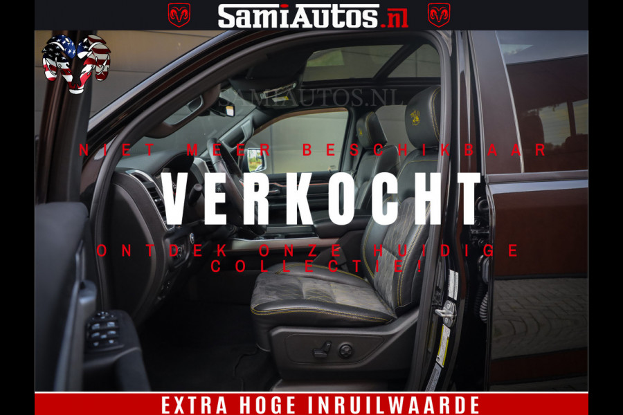 Dodge Ram 1500 Black Ops | Hemi 5.7 V8 4x4 | Panorama Dak | Night Edition | Alarm | Comfortabele Dubbele Cabine DC met Royale 5 Zitplaatsen | Alcantara / Leder | Alpine |