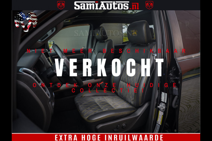 Dodge Ram 1500 Black Ops | Hemi 5.7 V8 4x4 | Panorama Dak | Night Edition | Alarm | Comfortabele Dubbele Cabine DC met Royale 5 Zitplaatsen | Alcantara / Leder | Alpine |