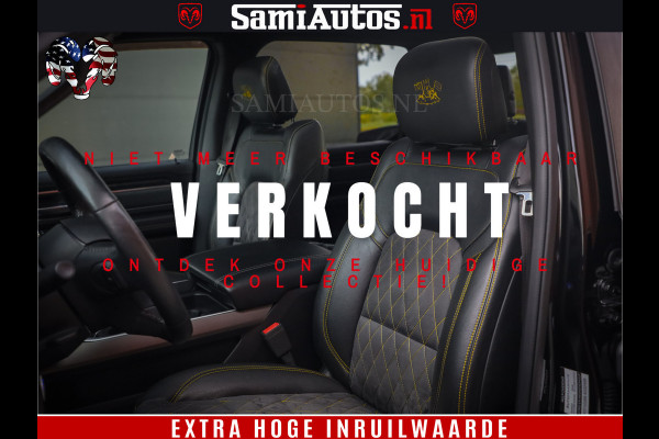 Dodge Ram 1500 Black Ops | Hemi 5.7 V8 4x4 | Panorama Dak | Night Edition | Alarm | Comfortabele Dubbele Cabine DC met Royale 5 Zitplaatsen | Alcantara / Leder | Alpine |