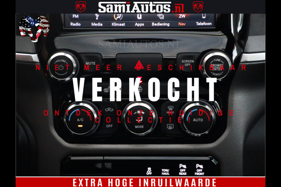 Dodge Ram 1500 Black Ops | Hemi 5.7 V8 4x4 | Panorama Dak | Night Edition | Alarm | Comfortabele Dubbele Cabine DC met Royale 5 Zitplaatsen | Alcantara / Leder | Alpine |