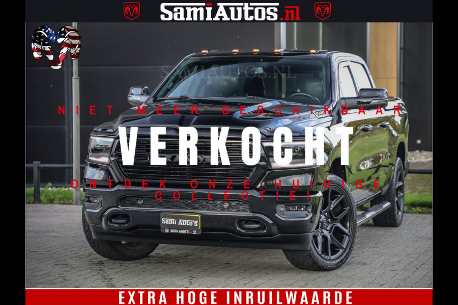 Dodge Ram 1500 Black Ops | Hemi 5.7 V8 4x4 | Panorama Dak | Night Edition | Alarm | Comfortabele Dubbele Cabine DC met Royale 5 Zitplaatsen | Alcantara / Leder | Alpine |