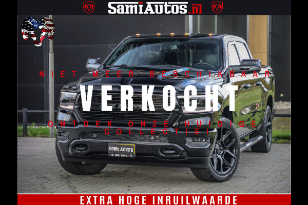 Dodge Ram 1500 Black Ops | Hemi 5.7 V8 4x4 | Panorama Dak | Night Edition | Alarm | Comfortabele Dubbele Cabine DC met Royale 5 Zitplaatsen | Alcantara / Leder | Alpine |