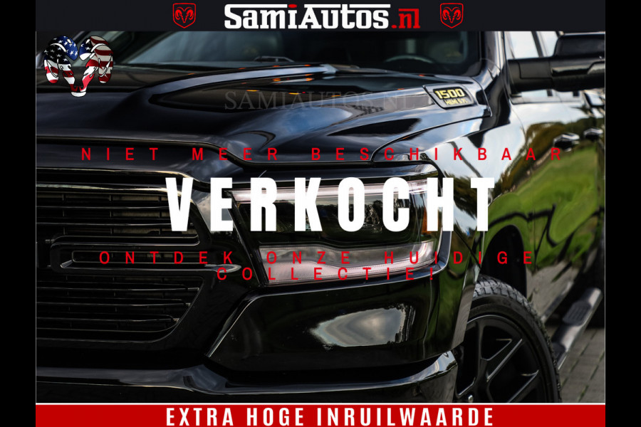 Dodge Ram 1500 Black Ops | Hemi 5.7 V8 4x4 | Panorama Dak | Night Edition | Alarm | Comfortabele Dubbele Cabine DC met Royale 5 Zitplaatsen | Alcantara / Leder | Alpine |