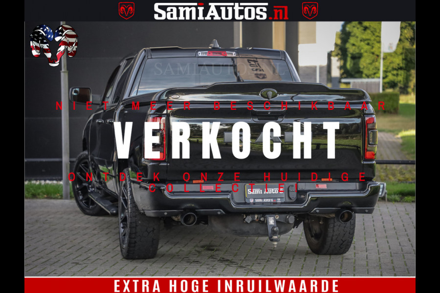 Dodge Ram 1500 Black Ops | Hemi 5.7 V8 4x4 | Panorama Dak | Night Edition | Alarm | Comfortabele Dubbele Cabine DC met Royale 5 Zitplaatsen | Alcantara / Leder | Alpine |