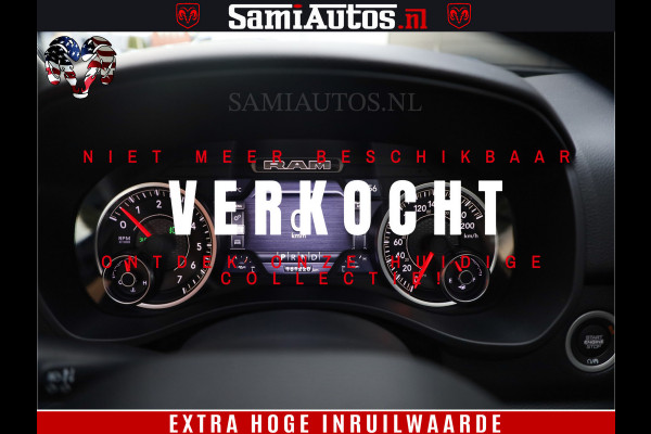 Dodge Ram 1500 Black Ops | Hemi 5.7 V8 4x4 | Panorama Dak | Night Edition | Alarm | Comfortabele Dubbele Cabine DC met Royale 5 Zitplaatsen | Alcantara / Leder | Alpine |