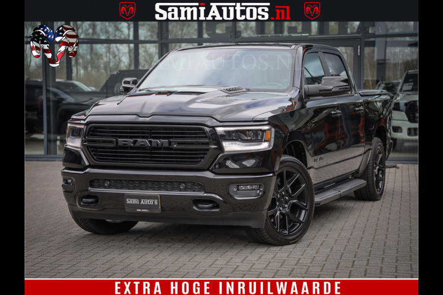 Dodge Ram 1500 BLACK EDITION | 4X4 5.7 V8 | PRINS LPG | CAMERA | APPLE CARPLAY | 3500KG | 22INCH NIGHT | FULL LED | ADAPTIVE CRUISE | MEMORY SEATS | LEDER | DUBBELE CABINE | CREWCAB