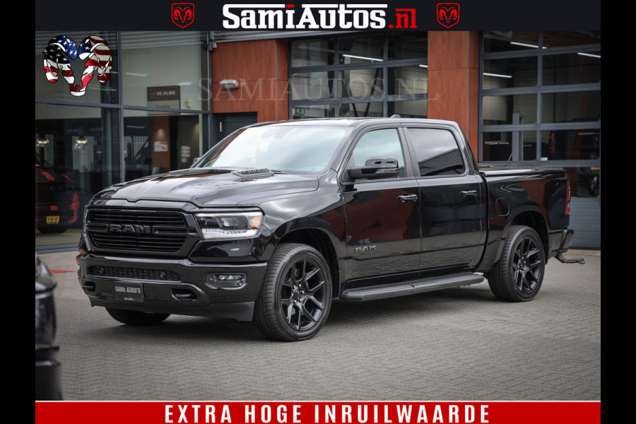 Dodge Ram 1500 BLACK EDITION | 4X4 5.7 V8 | PRINS LPG | CAMERA | APPLE CARPLAY | 3500KG | 22INCH NIGHT | FULL LED | ADAPTIVE CRUISE | MEMORY SEATS | LEDER | DUBBELE CABINE | CREWCAB