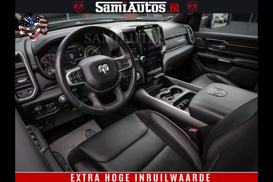 Dodge Ram 1500 BLACK EDITION | 4X4 5.7 V8 | PRINS LPG | CAMERA | APPLE CARPLAY | 3500KG | 22INCH NIGHT | FULL LED | ADAPTIVE CRUISE | MEMORY SEATS | LEDER | DUBBELE CABINE | CREWCAB