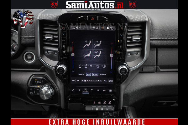 Dodge Ram 1500 BLACK EDITION | 4X4 5.7 V8 | PRINS LPG | CAMERA | APPLE CARPLAY | 3500KG | 22INCH NIGHT | FULL LED | ADAPTIVE CRUISE | MEMORY SEATS | LEDER | DUBBELE CABINE | CREWCAB