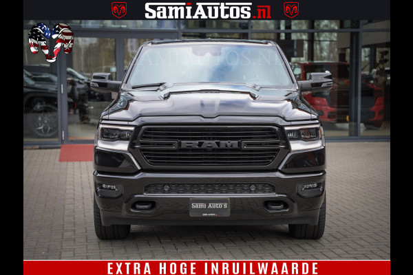 Dodge Ram 1500 BLACK EDITION | 4X4 5.7 V8 | PRINS LPG | CAMERA | APPLE CARPLAY | 3500KG | 22INCH NIGHT | FULL LED | ADAPTIVE CRUISE | MEMORY SEATS | LEDER | DUBBELE CABINE | CREWCAB