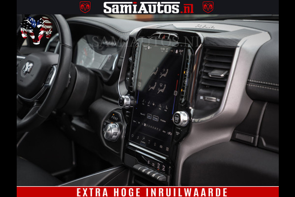 Dodge Ram 1500 BLACK EDITION | 4X4 5.7 V8 | PRINS LPG | CAMERA | APPLE CARPLAY | 3500KG | 22INCH NIGHT | FULL LED | ADAPTIVE CRUISE | MEMORY SEATS | LEDER | DUBBELE CABINE | CREWCAB