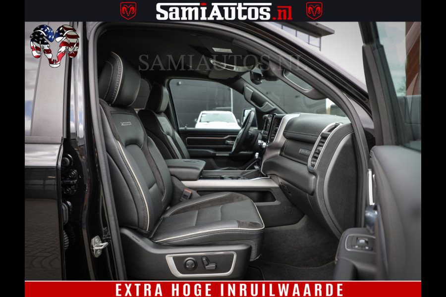 Dodge Ram 1500 BLACK EDITION | 4X4 5.7 V8 | PRINS LPG | CAMERA | APPLE CARPLAY | 3500KG | 22INCH NIGHT | FULL LED | ADAPTIVE CRUISE | MEMORY SEATS | LEDER | DUBBELE CABINE | CREWCAB