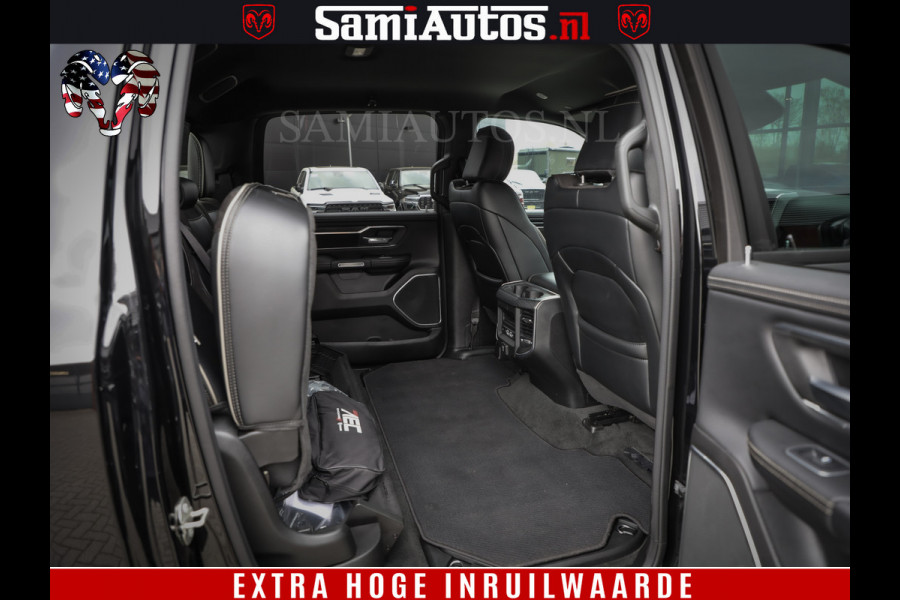 Dodge Ram 1500 BLACK EDITION | 4X4 5.7 V8 | PRINS LPG | CAMERA | APPLE CARPLAY | 3500KG | 22INCH NIGHT | FULL LED | ADAPTIVE CRUISE | MEMORY SEATS | LEDER | DUBBELE CABINE | CREWCAB